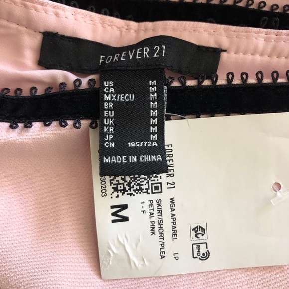 Forever 21 Two Tone Bow Cropped Top Pleated Skirt Pink Black M - Picture 16 of 16